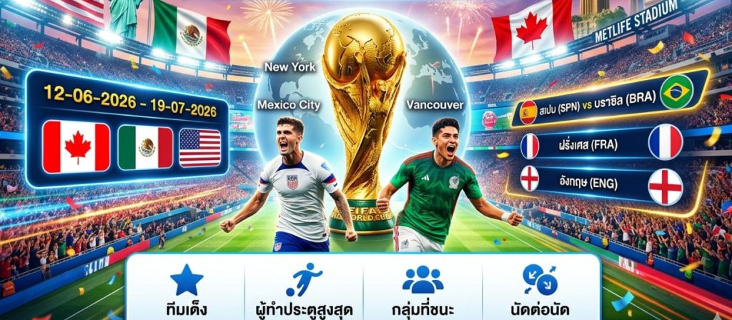 คู่มือเดิมพันฟุตบอลโลก 2026 ฉบับสมบูรณ์ | World Cup